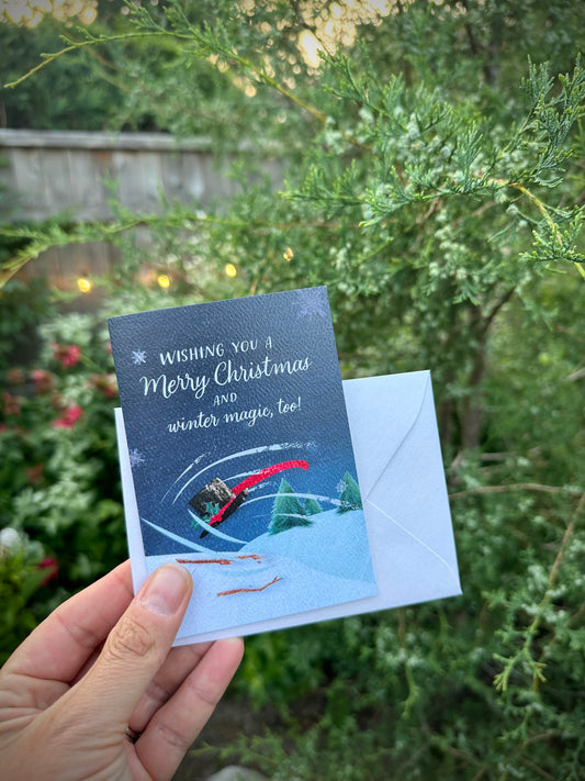 Snowman Winter Magic Christmas Card