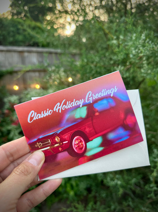 Classic Holiday Vintage Greetings Piccolina Christmas Card