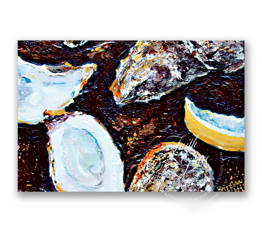 Quonnie Siren Oysters Postcard