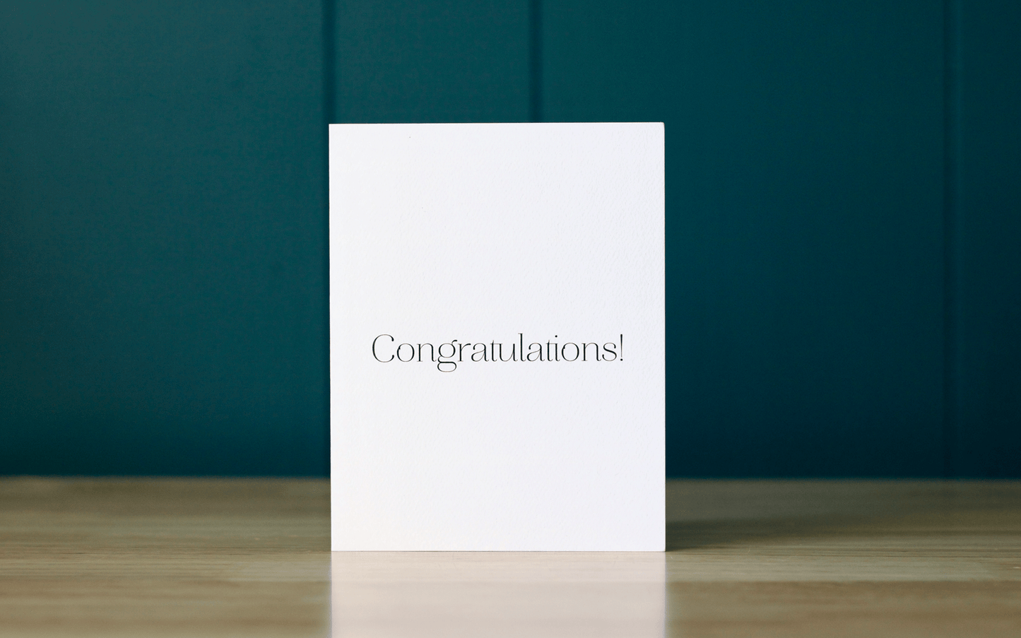 Congratulations in Black and White Greeting Card