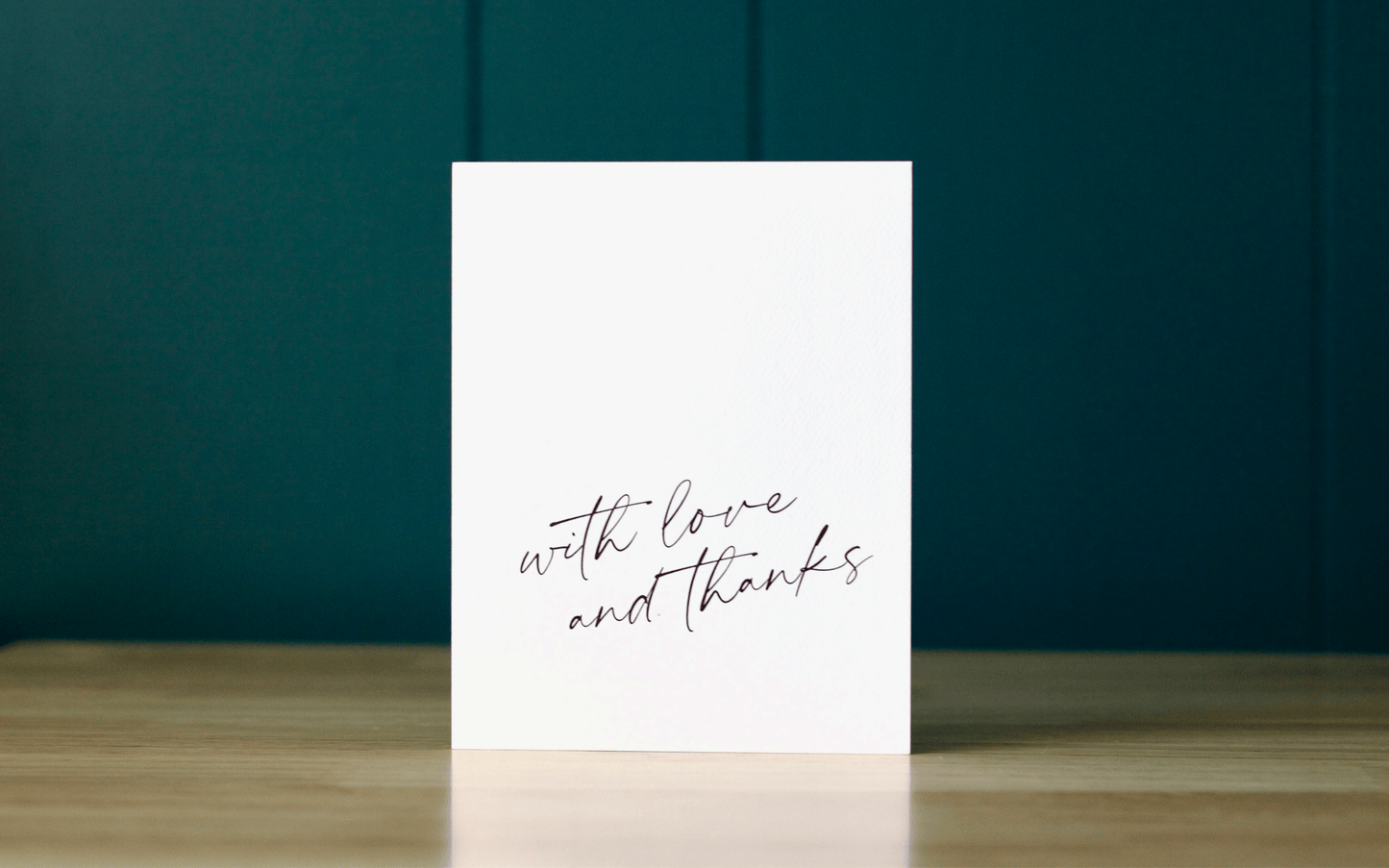 Love and Thanks in Black and White Greeting Card