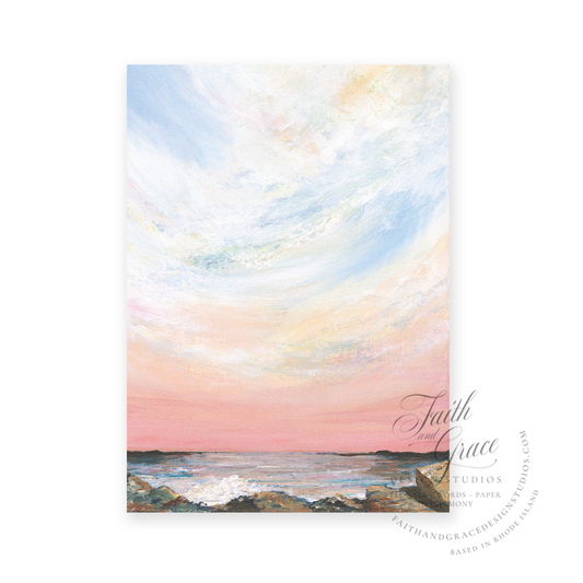 Dusk on the Rocks Greeting Card