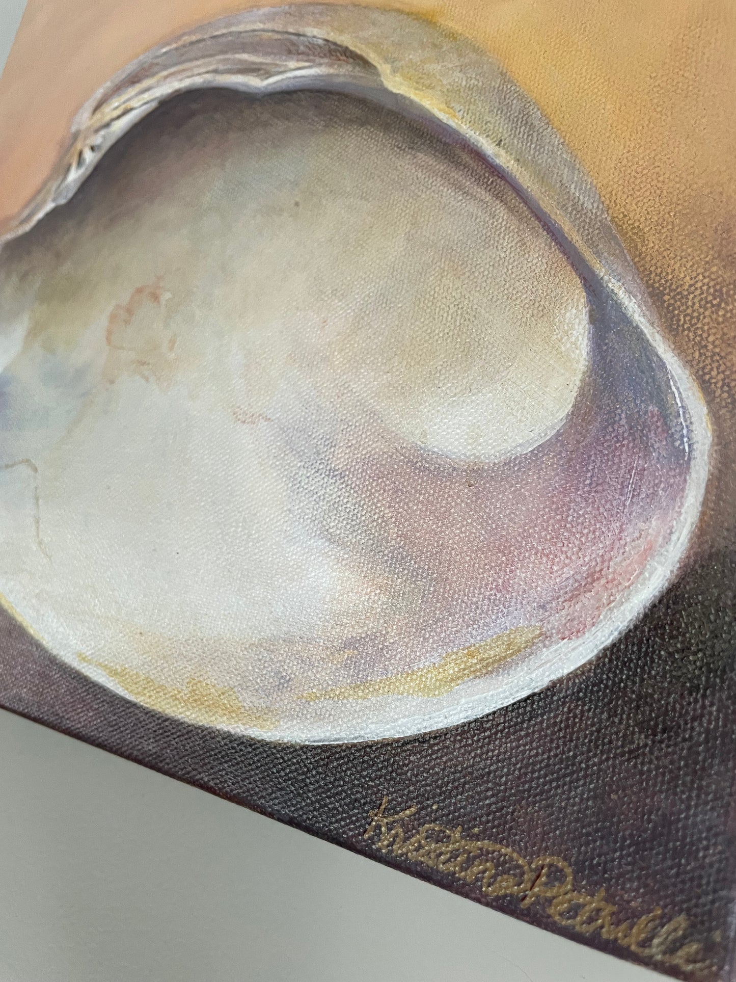 Quahog #3, 12x12 Acrylic Painting