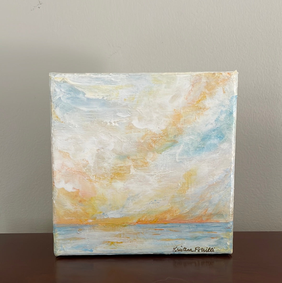 Windswept, 6x6 Acrylic Painting by Kristina Petrilli