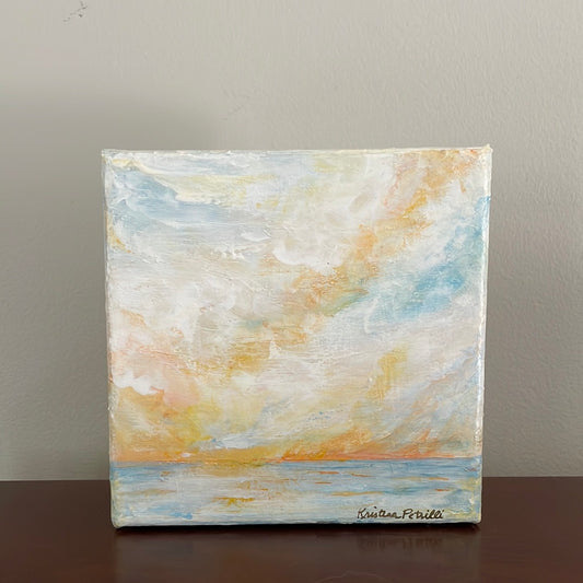Windswept, 6x6 Acrylic Painting by Kristina Petrilli