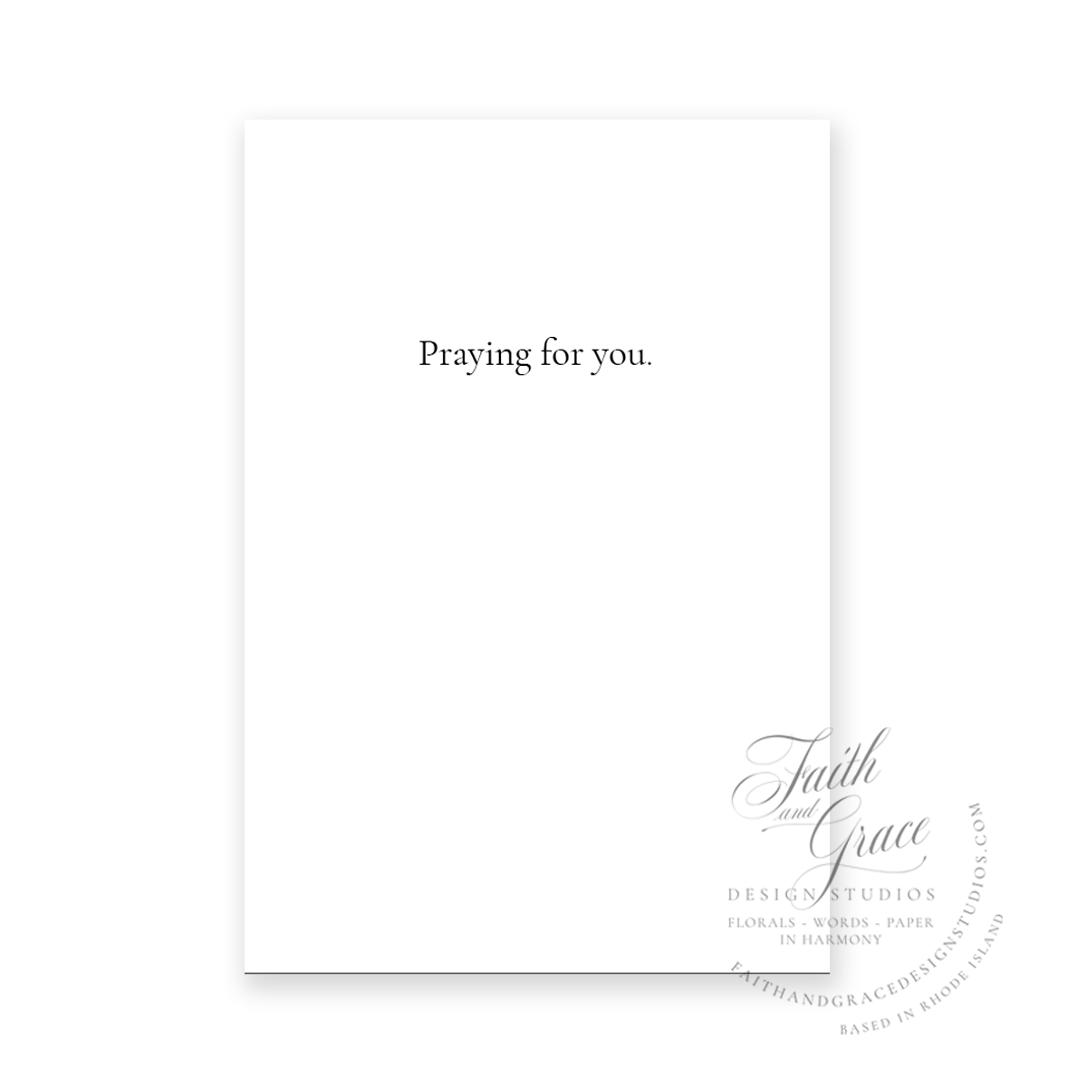 Double White Peony Praying for You Greeting Card