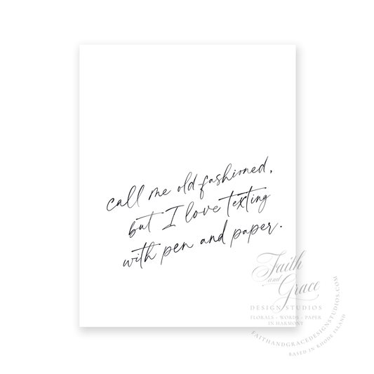 Call Me Old Fashioned Greeting Card