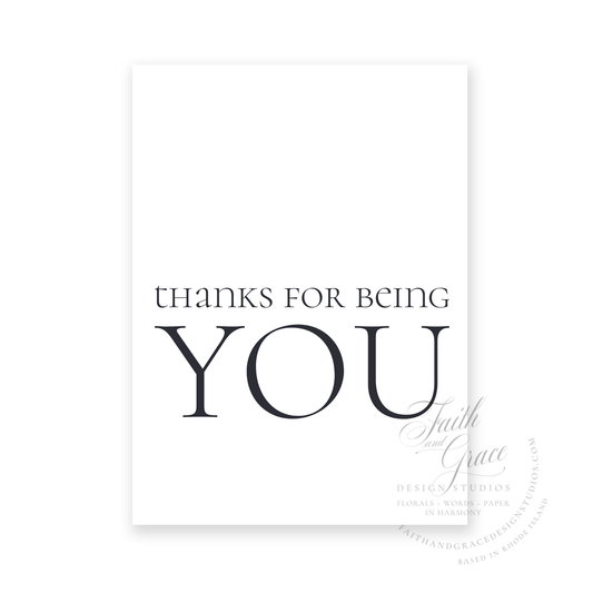 Thanks for Being You Greeting Card