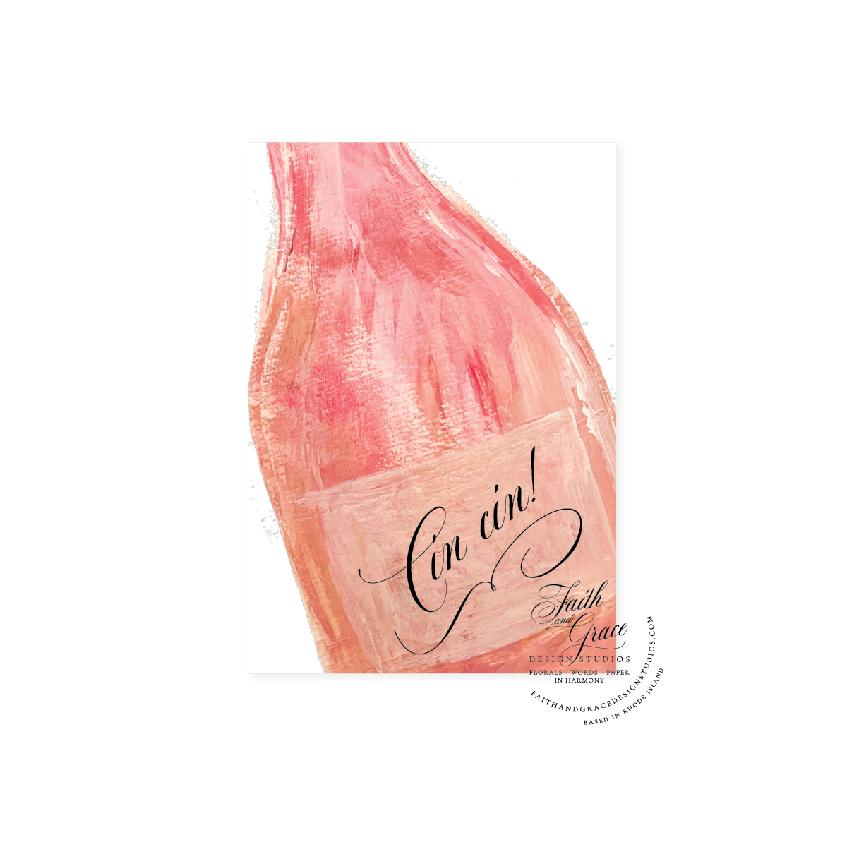 Cin cin! Cheers in Italian Champagne Greeting Card