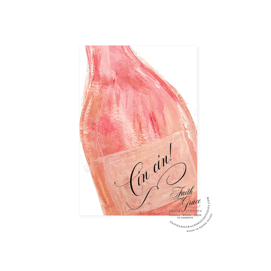 Cin cin! Cheers in Italian Champagne Greeting Card