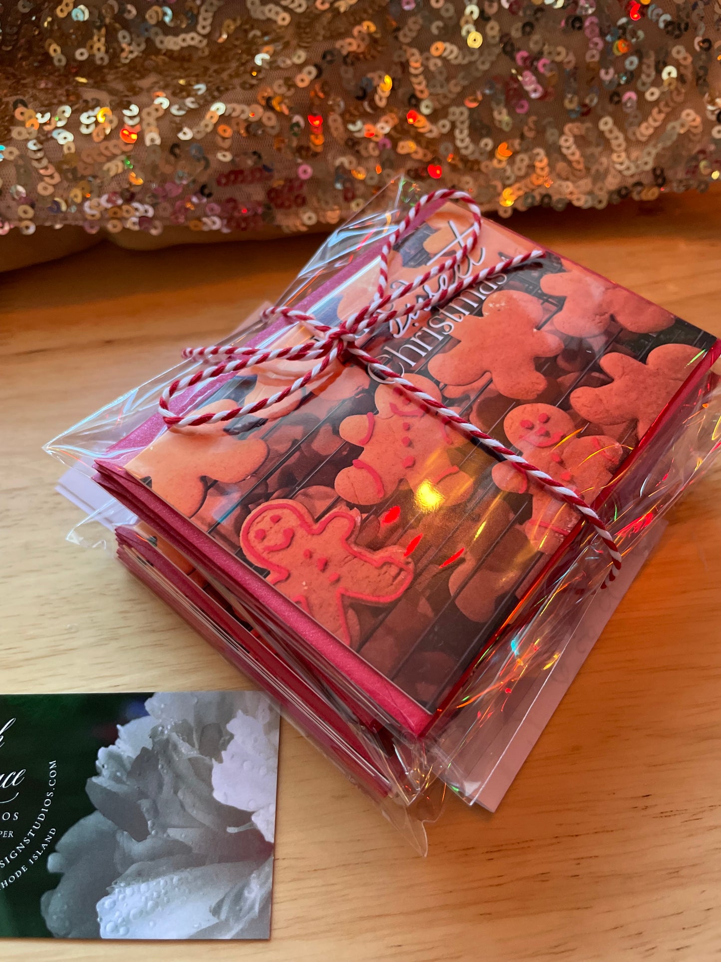 Sweet Christmas Gingerbread Men Cookies Piccolina Christmas Card