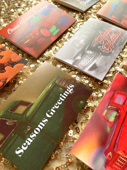 Happy Holidays Vintage Black & White Piccolina Christmas Card