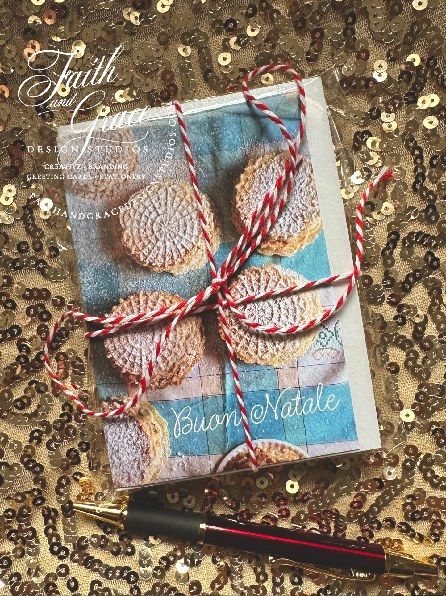 Buon Natale Nonna's Italian Pizzelles Piccolina Christmas Card