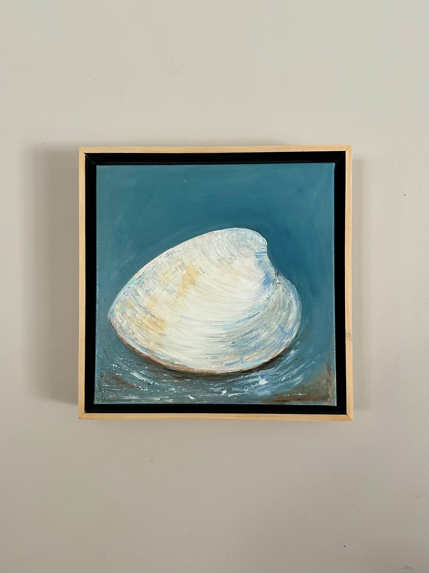 Quahog #4, 12x12 Acrylic Painting