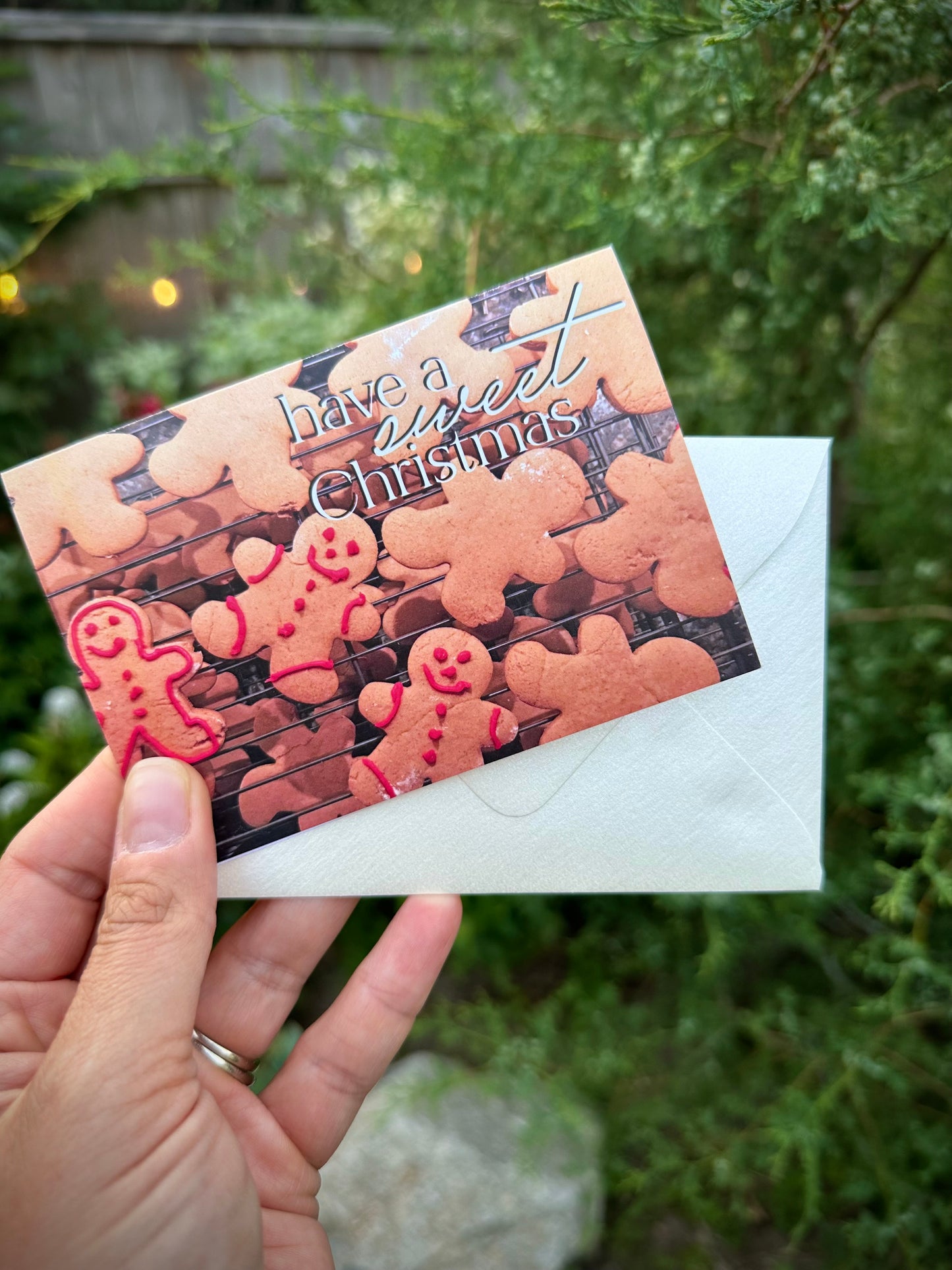 Sweet Christmas Gingerbread Men Cookies Piccolina Christmas Card