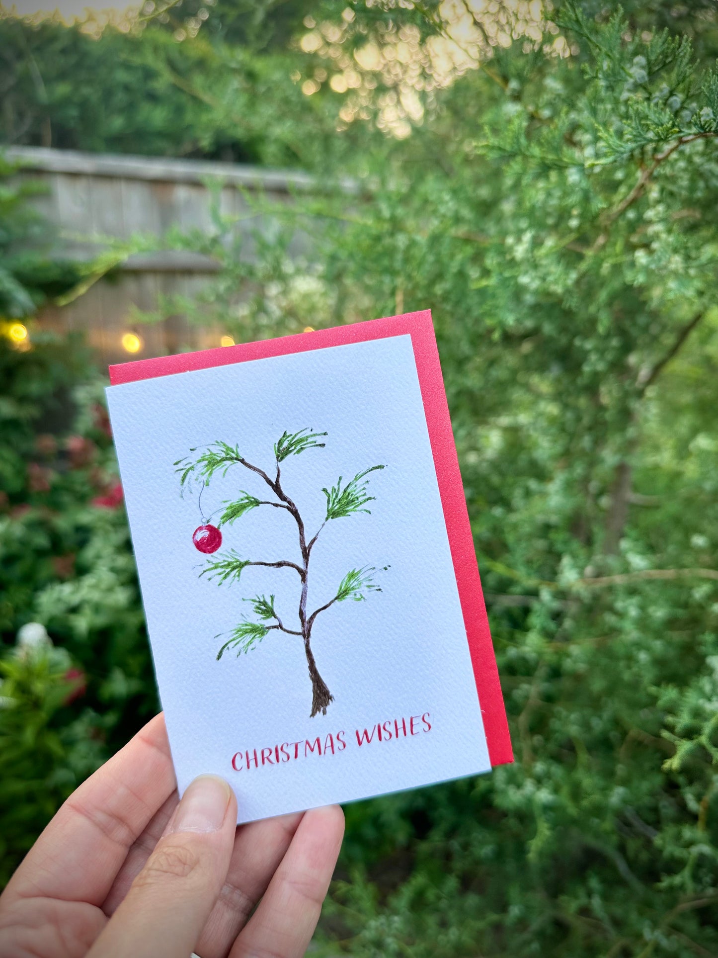 Christmas Wishes Pine Tree