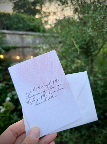 The Angel of the Lord Came Upon Them Greeting Card