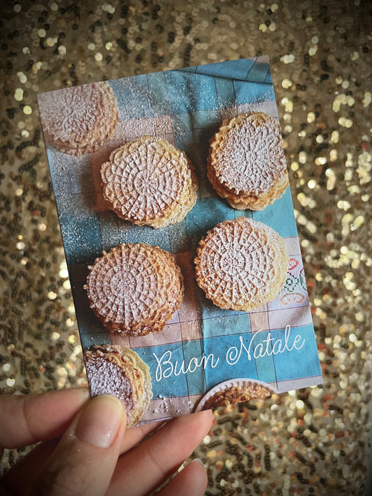 Buon Natale Nonna's Italian Pizzelles Piccolina Christmas Card
