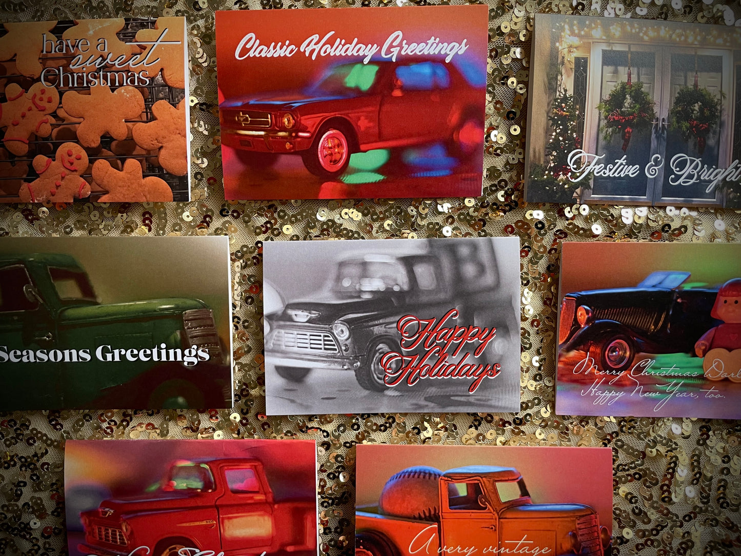 Classic Holiday Vintage Greetings Piccolina Christmas Card