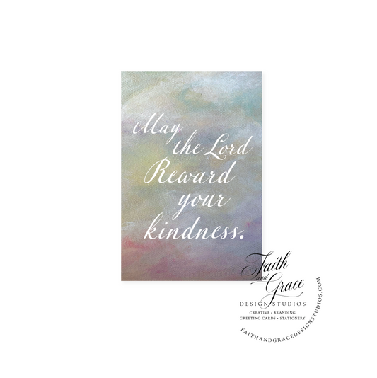 Notecard Set of 10: May the Lord Reward Your Kindness Thank You Card