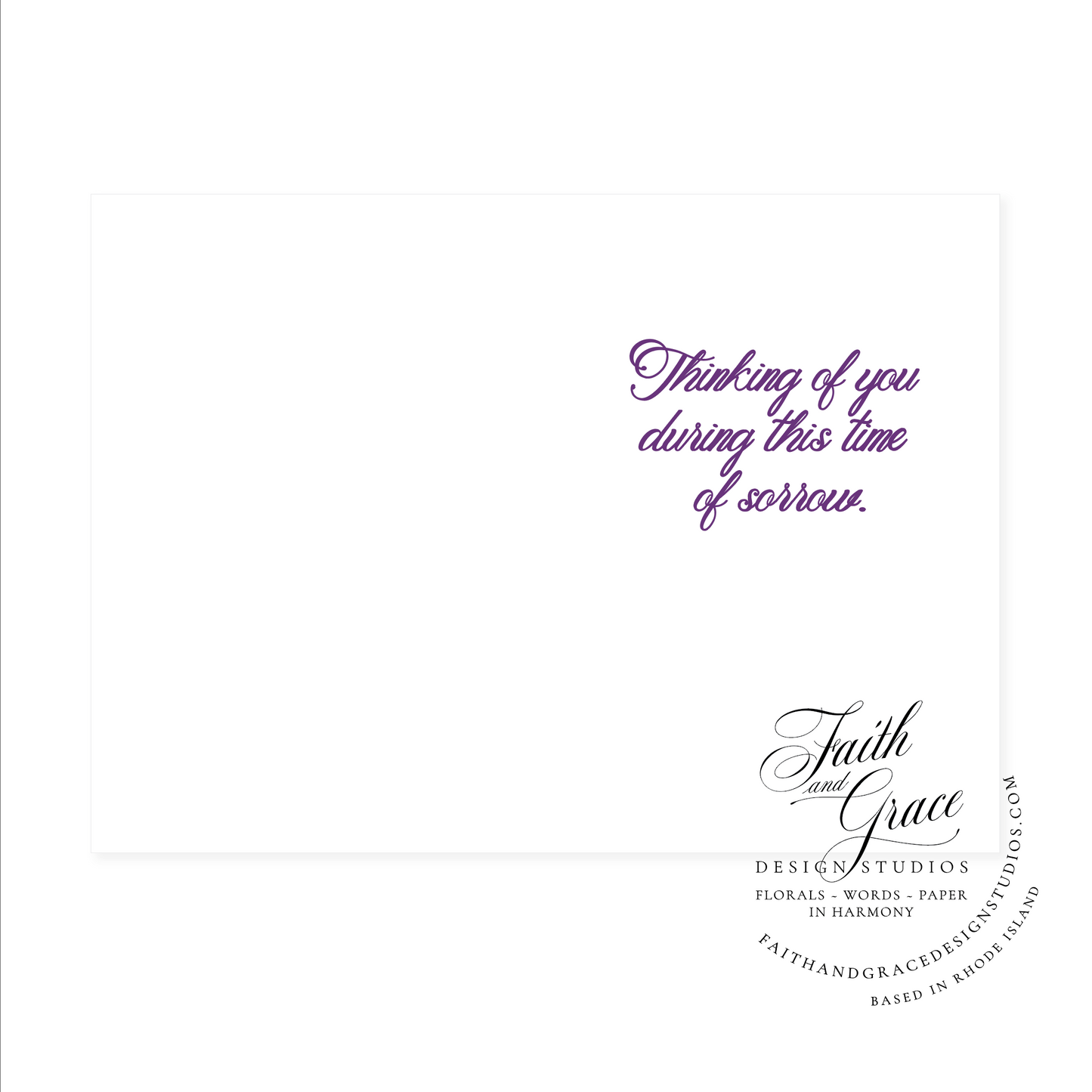 Deepest Sympathy Purple Greeting Card