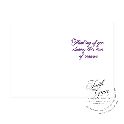 Notecard Set of 10: Deepest Sympathy Purple Greeting Card