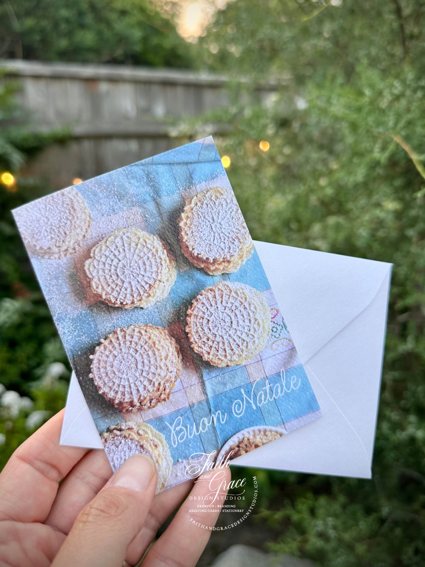 Buon Natale Nonna's Italian Pizzelles Piccolina Christmas Card