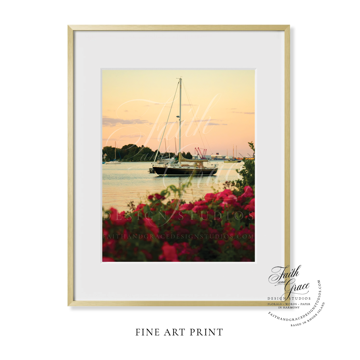 Fine Art Print: In the Cove at Gardner's Wharf Wickford, RI