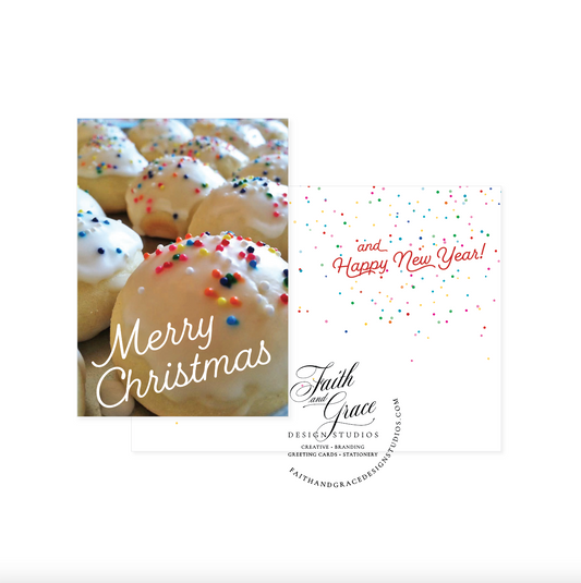 Merry Christmas Nonna's Italian Egg Biscuits Christmas Card