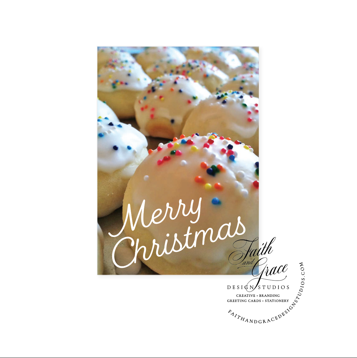 Merry Christmas Nonna's Italian Egg Biscuits Christmas Card