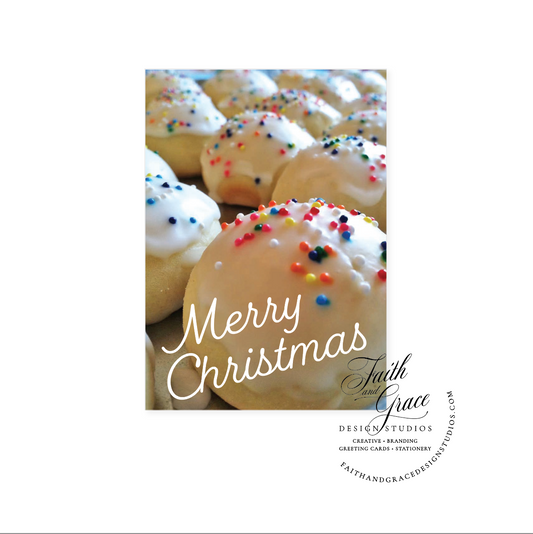 Merry Christmas Nonna's Italian Egg Biscuits Christmas Card