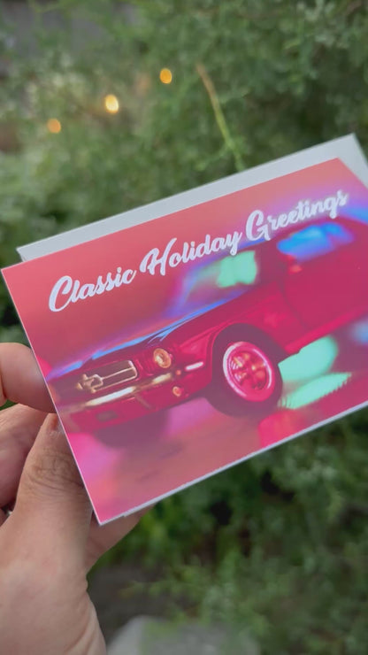 Classic Holiday Vintage Greetings Piccolina Christmas Card