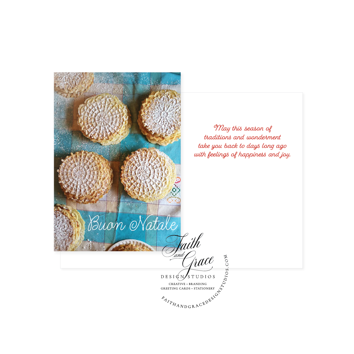Buon Natale Nonna's Italian Pizzelles Piccolina Christmas Card