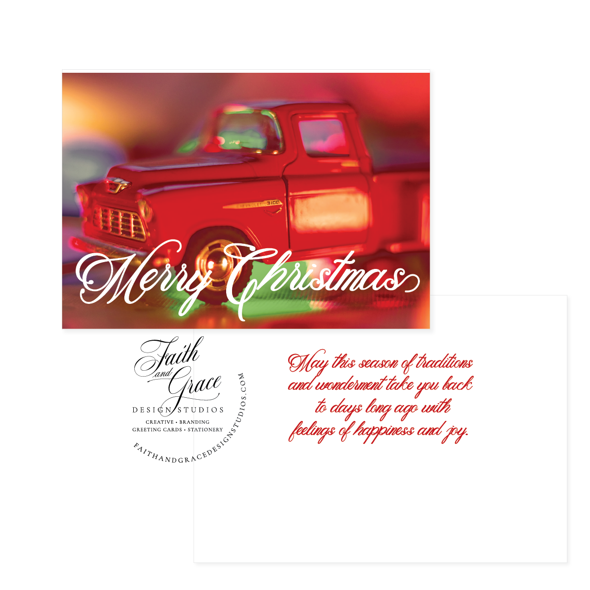 Merry Christmas Vintage Piccolina Christmas Card