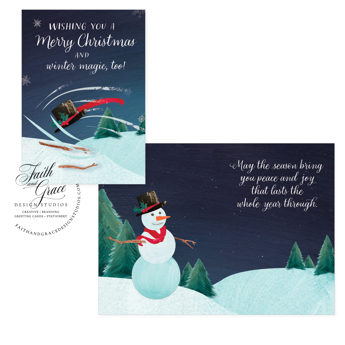 Snowman Winter Magic Christmas Card