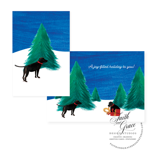 Christmas Trees, Playful Black Labradors - A Joy-Filled Holiday