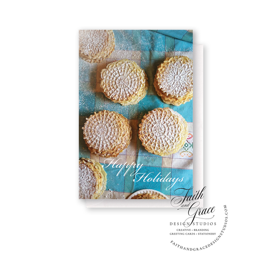 Happy Holidays Pizzelle Italian Memories Christmas Card