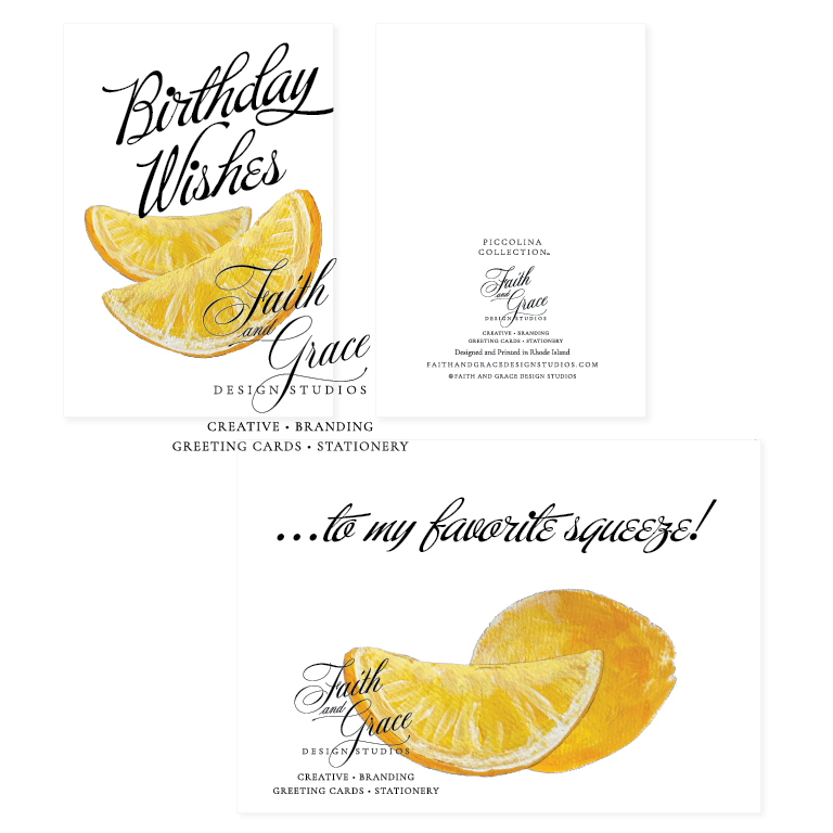 Happy birthday to my main squeeze lemon card featuring painted whole lemon and lemon wedge