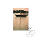 Pink Reflections at Dusk Sailboat Notecard | Blank Inside