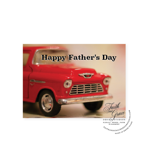 Classic Red Truck Father's Day Greeting Card