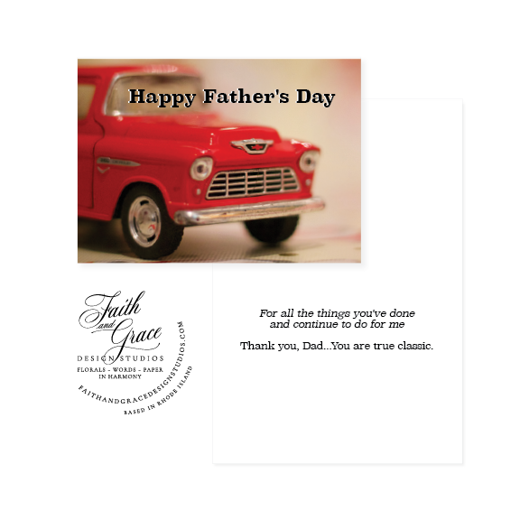 Classic Red Truck Father's Day Greeting Card