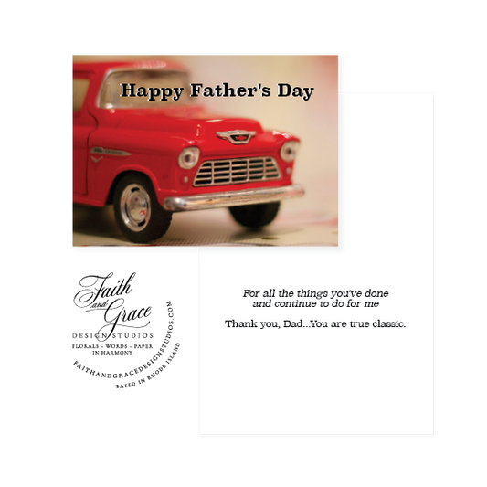 Classic Red Truck Father's Day Greeting Card