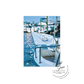 Boat floating in Narragansett with HOPE Rhode Island Flag Father's Day Greeting Card