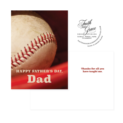 Baseball Lessons Father's Day Greeting Card