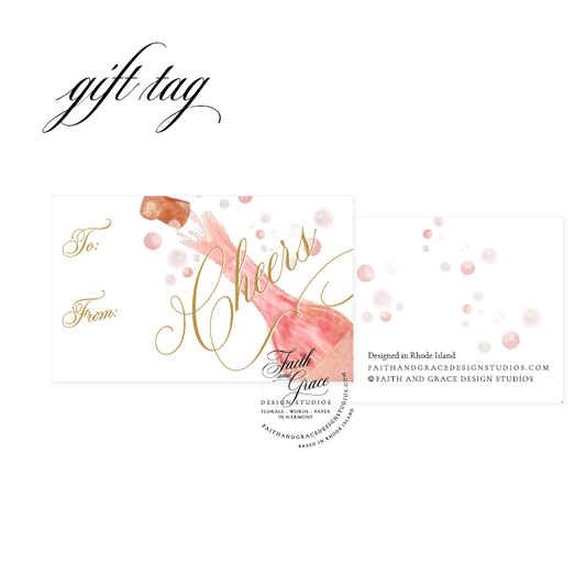 Champagne Cheers Gift Tags - Set of 10