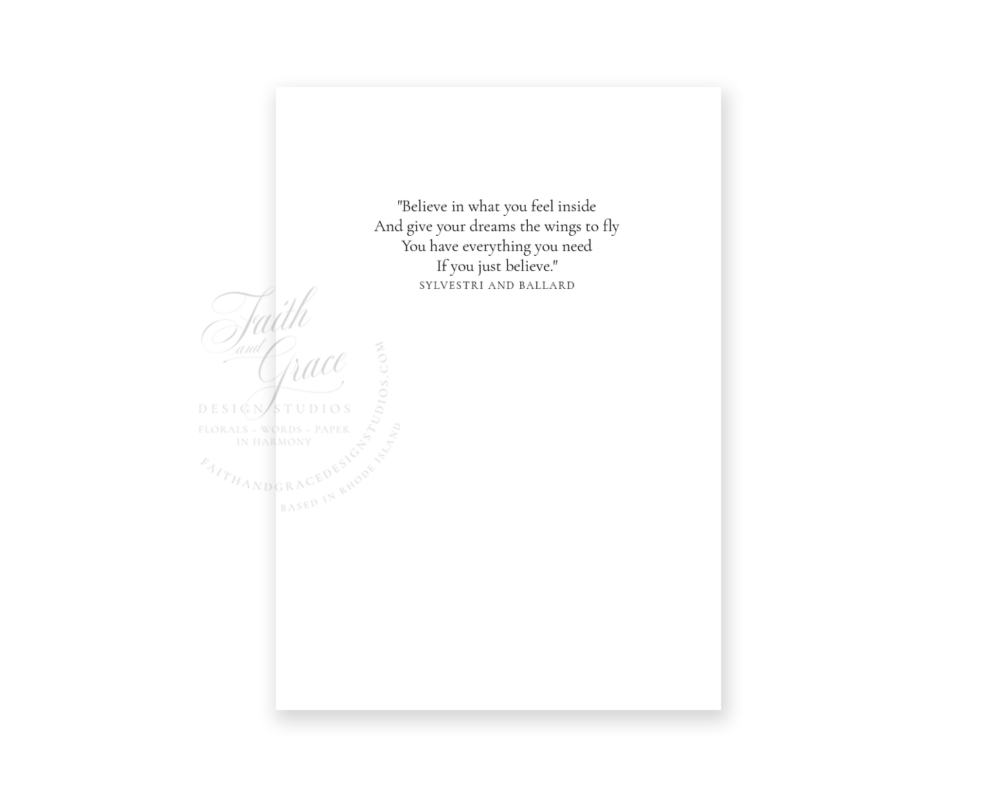 Believe Greeting Card | AJ Encouragement Collection