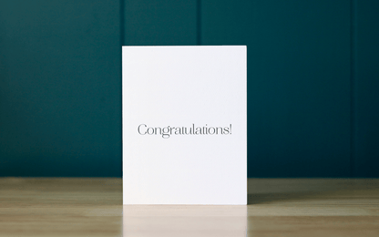 Congratulations in Black and White Greeting Card