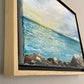Coastline Shine, 8x10 Acrylic Painting in Floating Natural Oak Frame