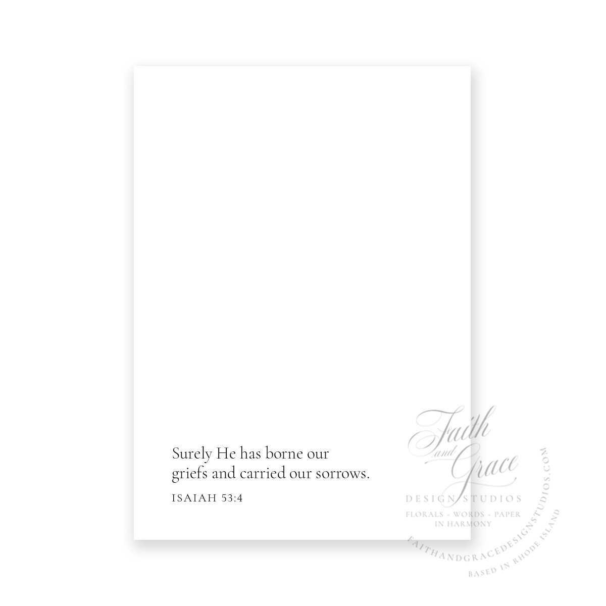 Praying for You Religious Sympathy Card