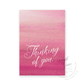 Thinking of You Pink Watercolor Greeting Card